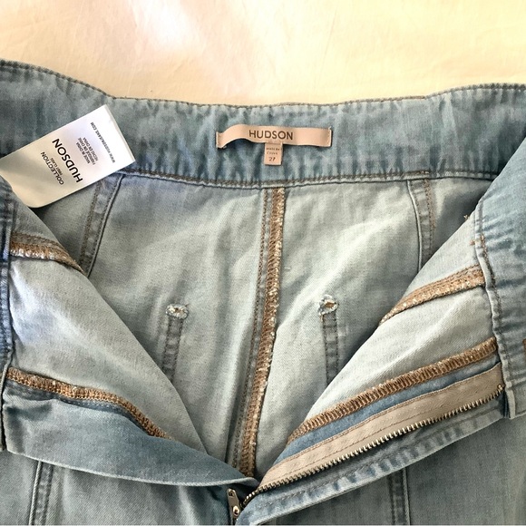 HUDSON TIE WAIST PINTUCKED TROUSER SIZE 27 - Picture 8 of 8